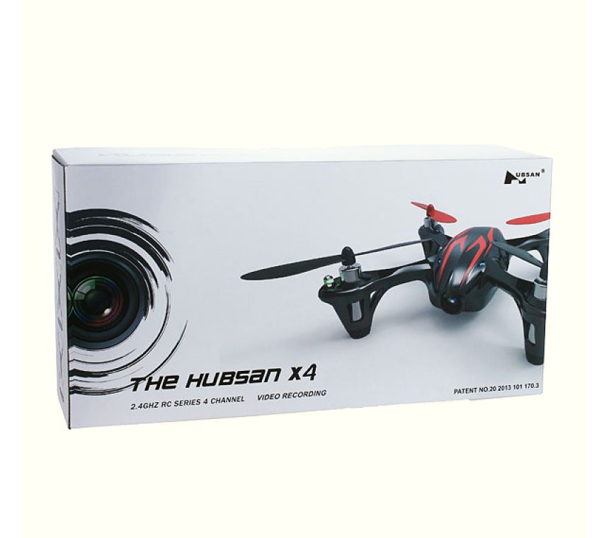 La nuova confezione dell’Hubsan X4 H107C con il simbolo della videocamera 720p HD